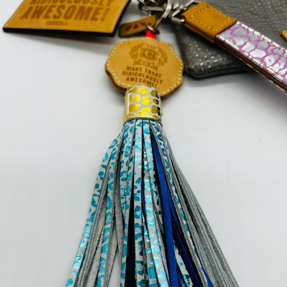 Consuela Pretty Gray Wristlet and card holder with Multicolor Strap EUC - Picture 3 of 11